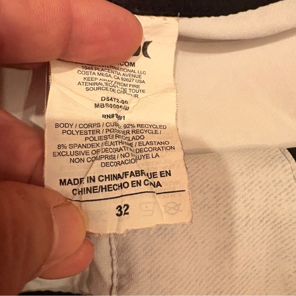 Hurley Phantom Boardshorts Swimwear Mens 32 Beach Surf Summer Striped Grey Blue - Picture 4 of 10